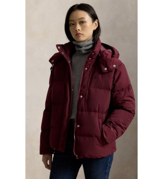 Chaqueta acolchada de plumón burdeos