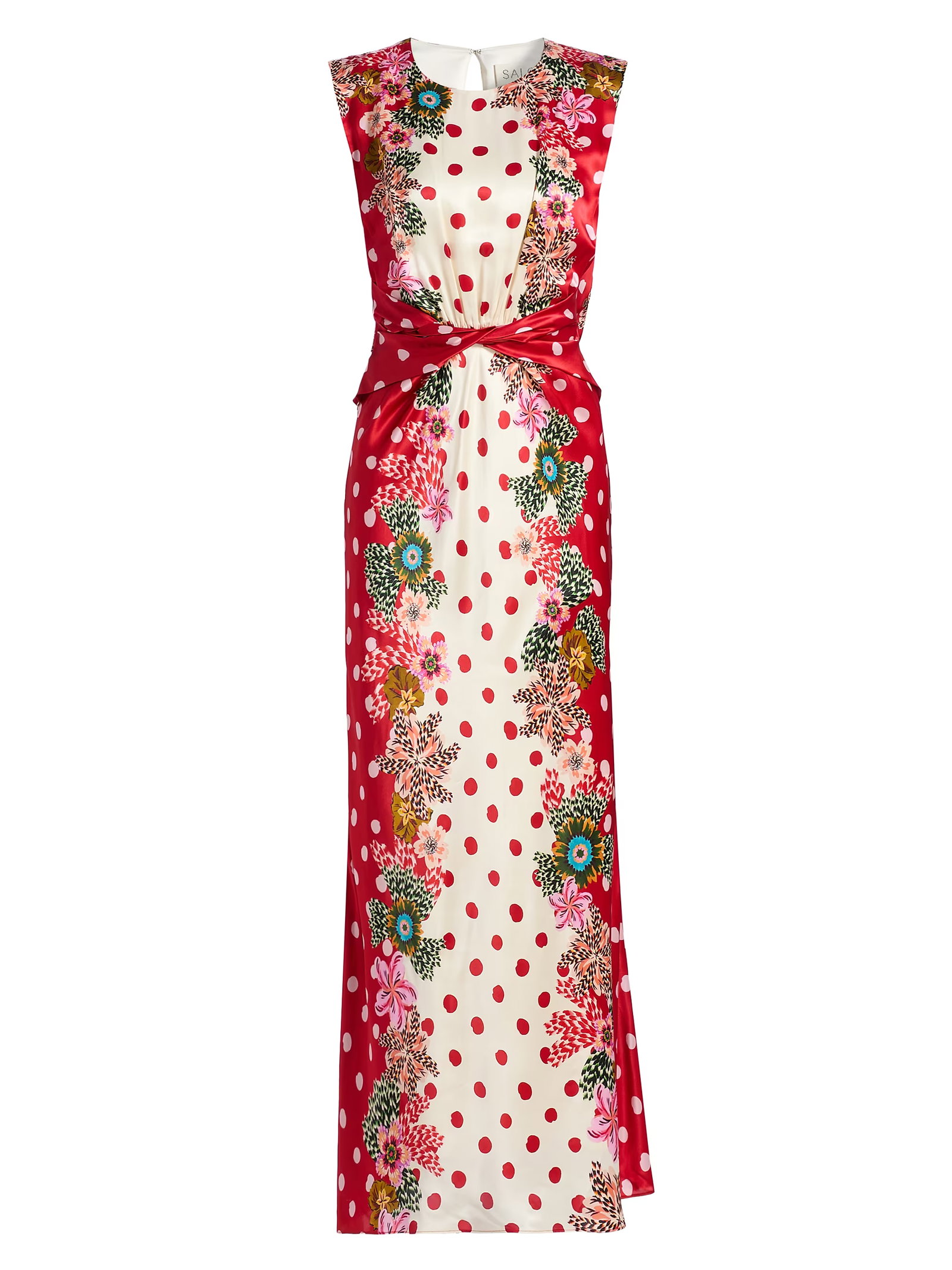 Saloni Gwen Printed Silk-Blend Maxi Dress