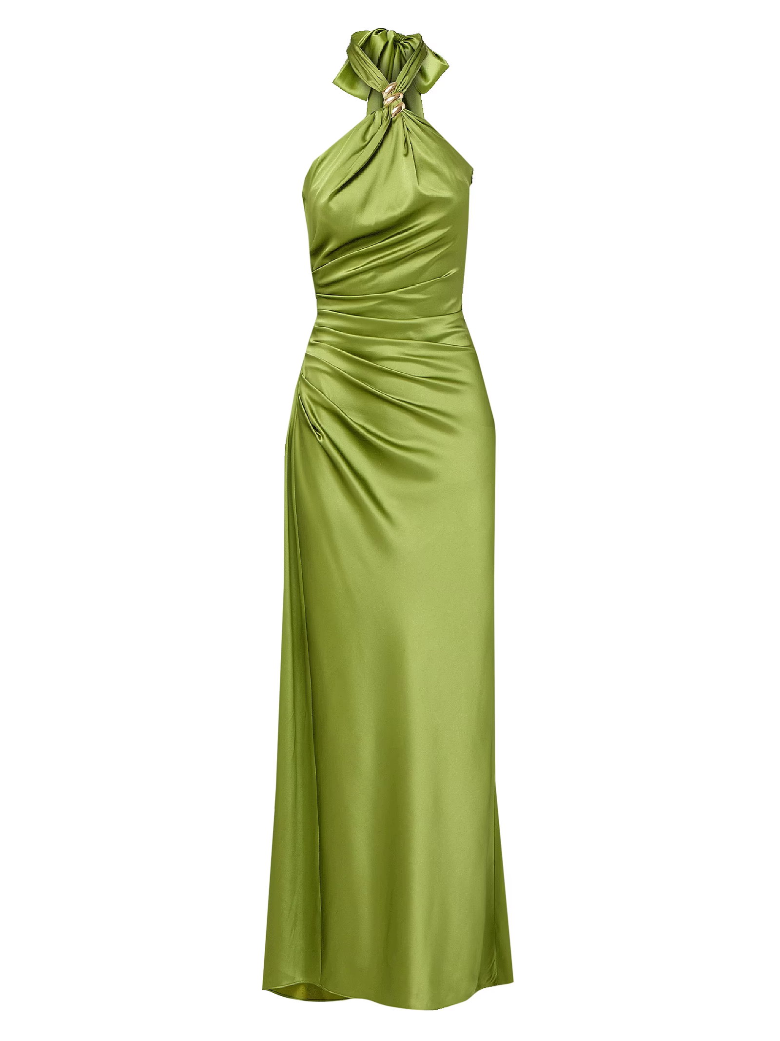 Veronica Beard Izaren Satin Halterneck Gown