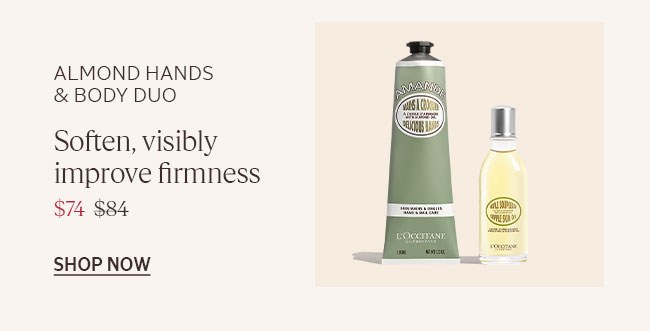 ALMOND HANDS & BODY DUO | SOFTEN, VISIBLY FIRM | SHOP NOW