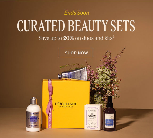 ENDS SOON | CURATED BEAUTY SETS | SAVE UP TO 20% ON DUOS AND KITS† | SHOP NOW