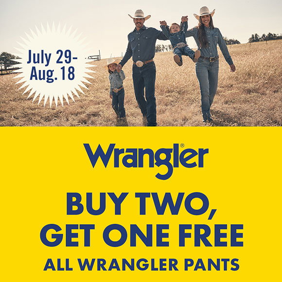 Buy Two, Get One Free All Wrangler Pants