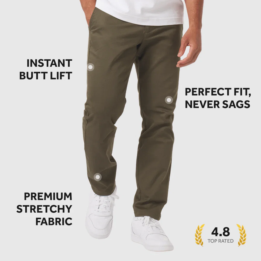 Image of Feel Good Camo Olive Chinos