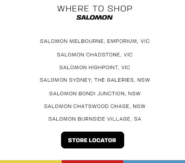 Where to shop Salomon | Find your closest store