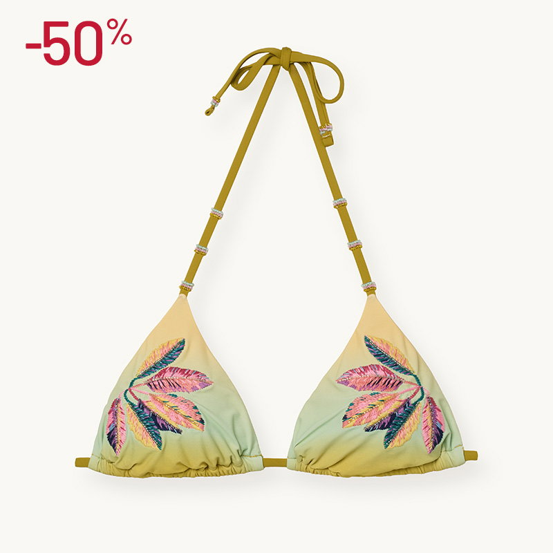 Reggiseno Triangolo Scorrevole Con Ricamo