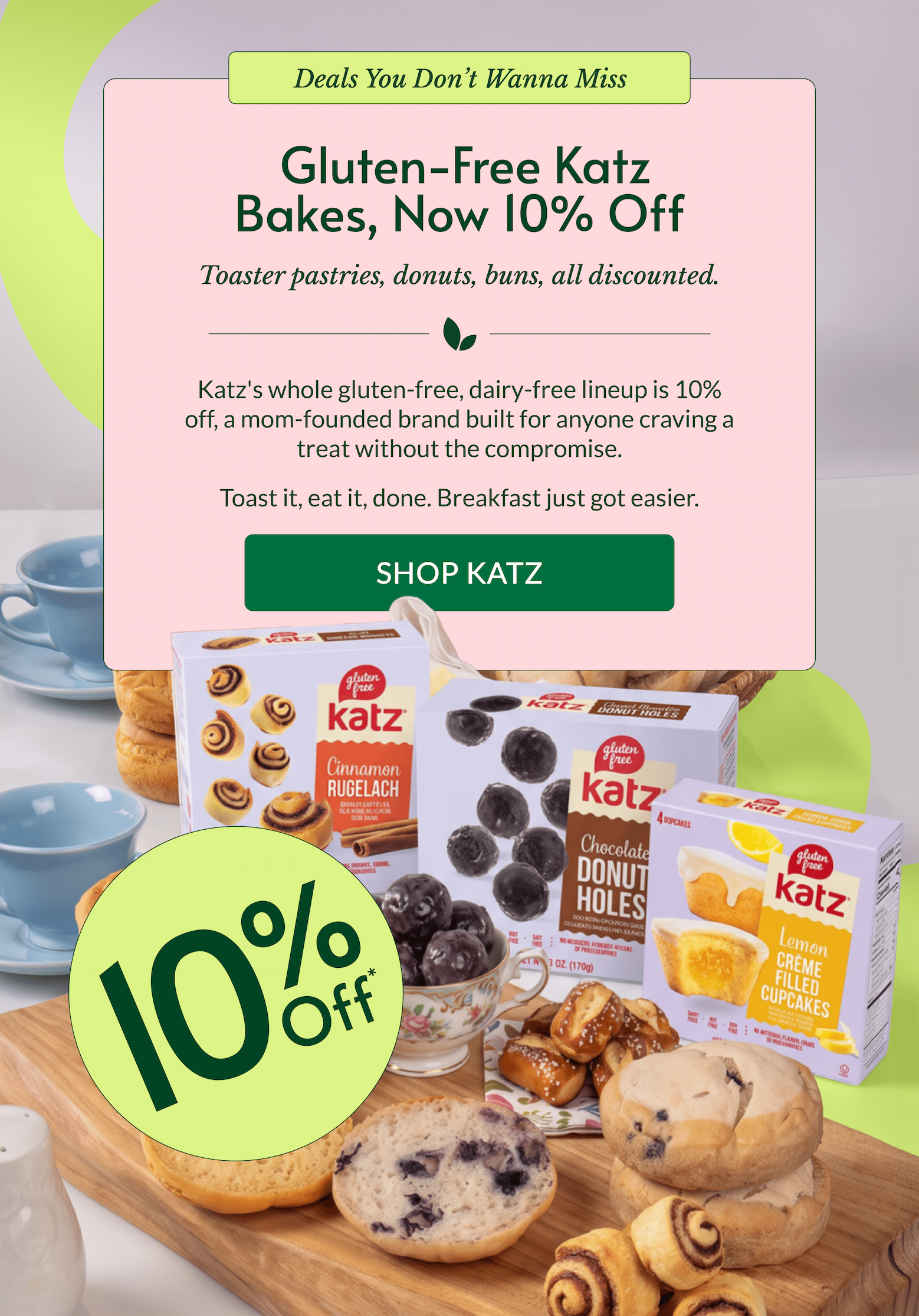 HERO SALESS BANNER / Gluten Free Katz / 10% Off