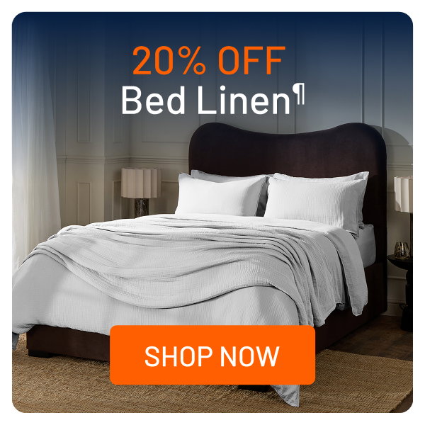 20% off bed linen