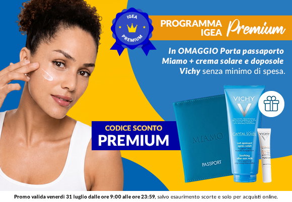 Promo Premium: per ogni acquisto in regalo portapassaporto Miamo + crema solare e doposole Vichy!