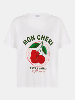 Cherry Slogan T-Shirt White