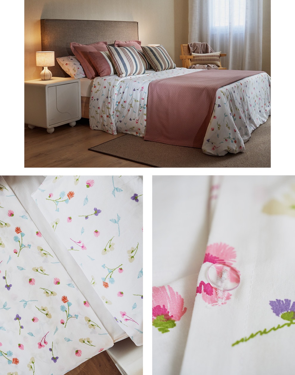 Diseños actuales en colores claros y luminosos, ​  pensados para acompañar tus momentos   de descanso con estilo y comodidad.
