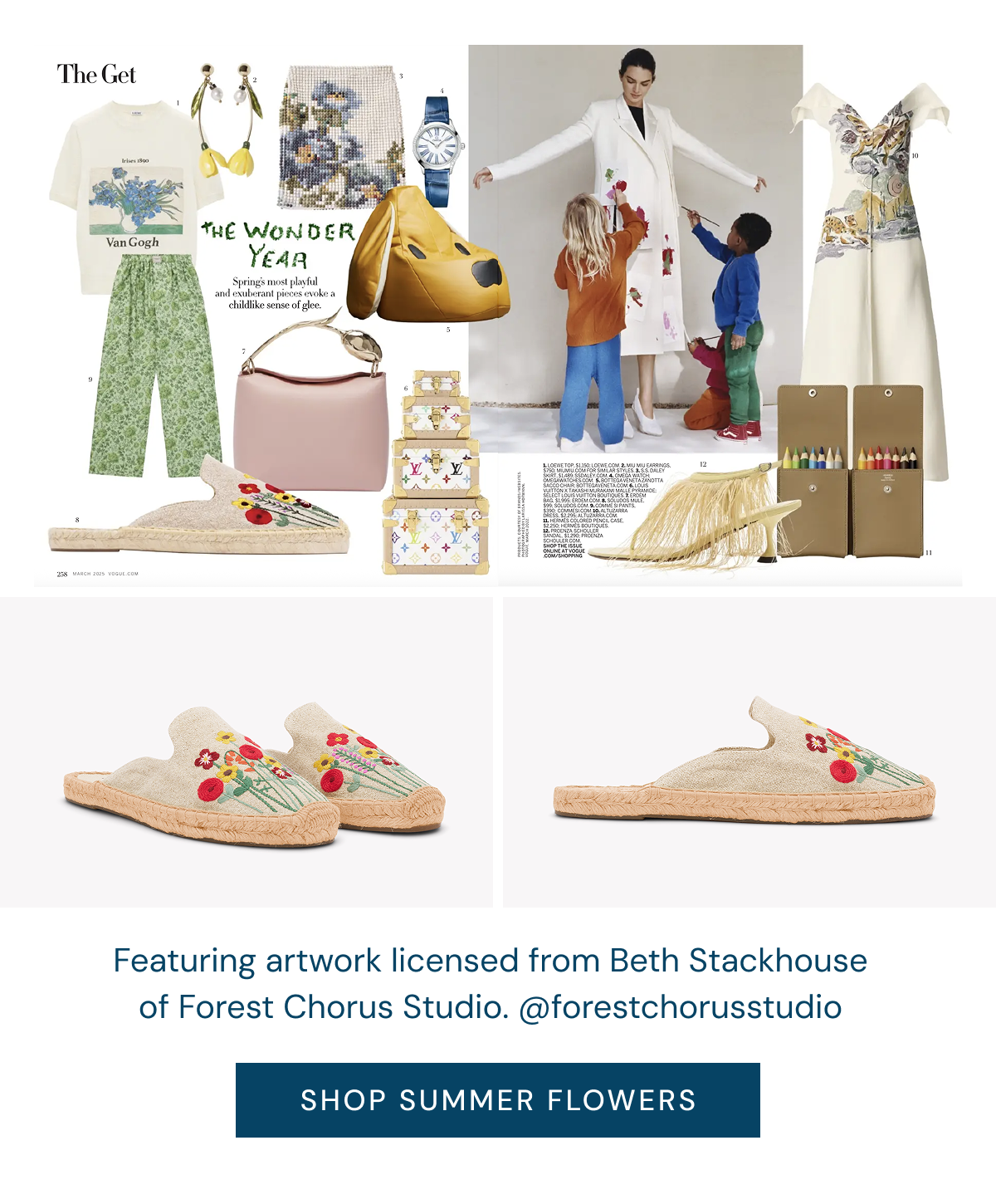 VOGUE | “Spring’s most playful and exuberant pieces that evoke a childlike sense of glee” [SHOP SUMMER FLOWERS]