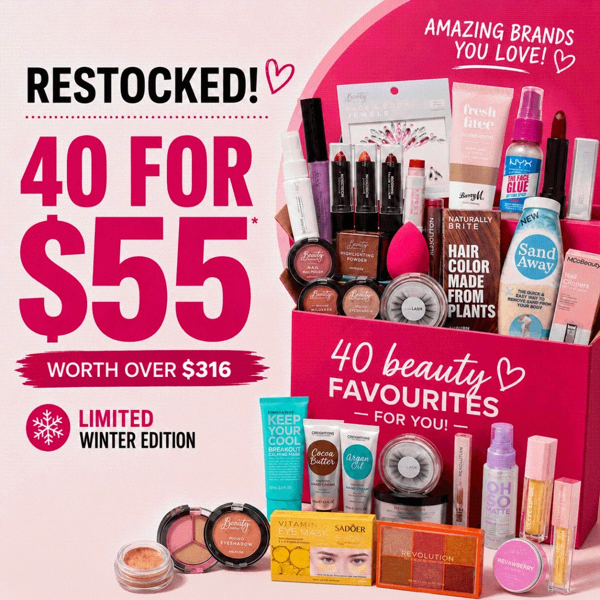 40 for $55 restock