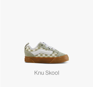 Vans Toddler's Knu Skool Checkerboard Vans in Sage/White