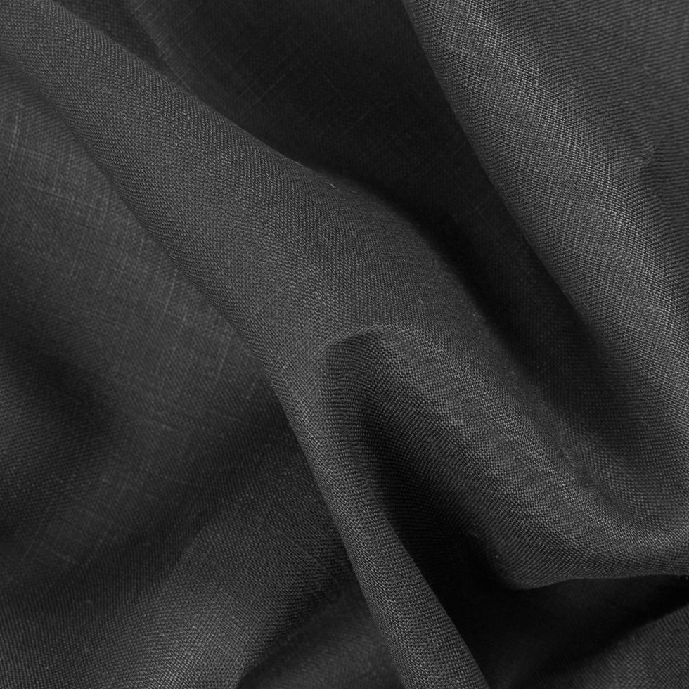 Image of Medium Weight Linen Woven - Black - Grasmere Collection
