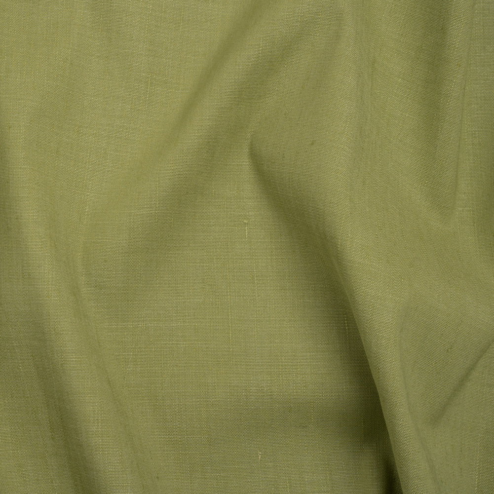 Image of Stretch Linen Woven - Green Apple - Asturias Collection