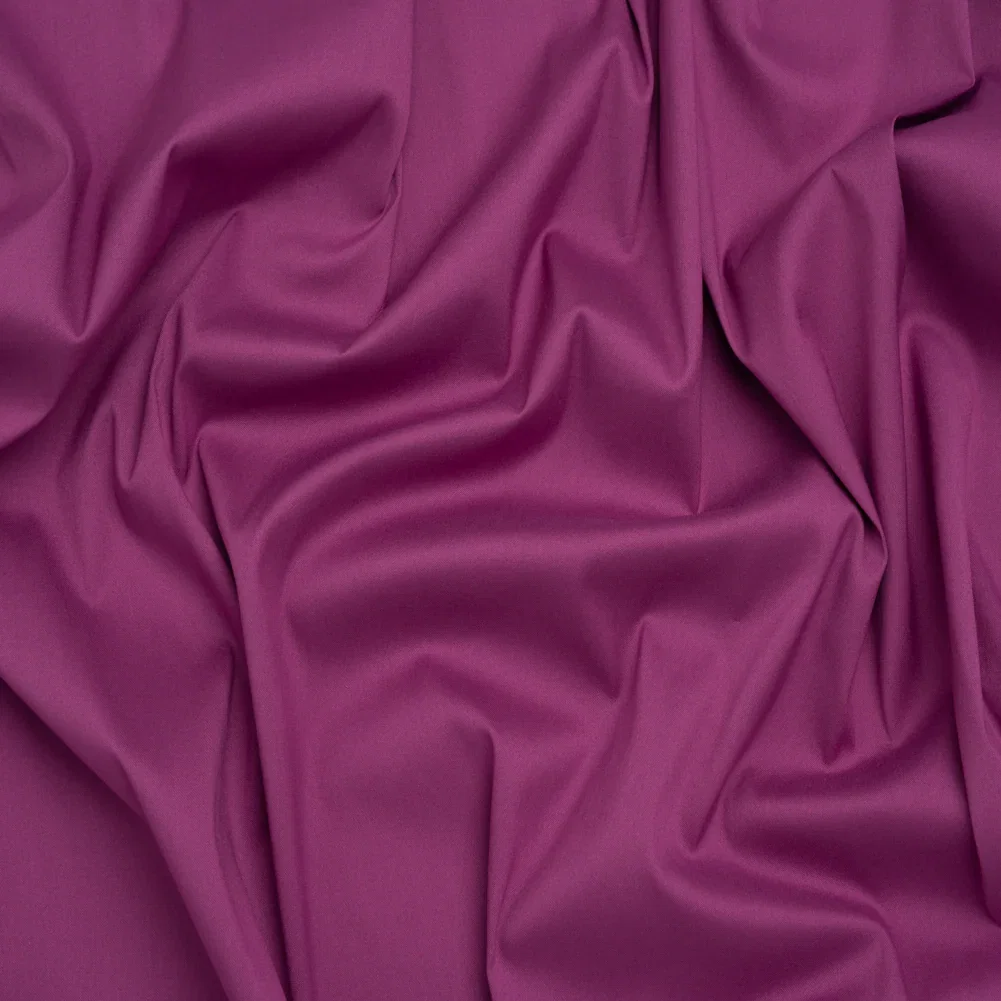 Image of Stretch Cotton and Nylon Poplin - Rose Violet - Designer Deadstock