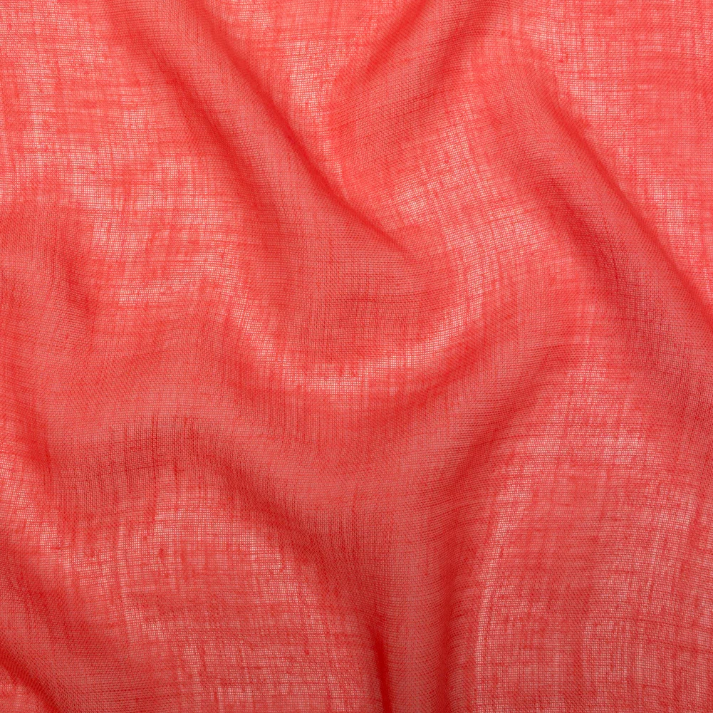 Image of Loosely Woven Coral Linen