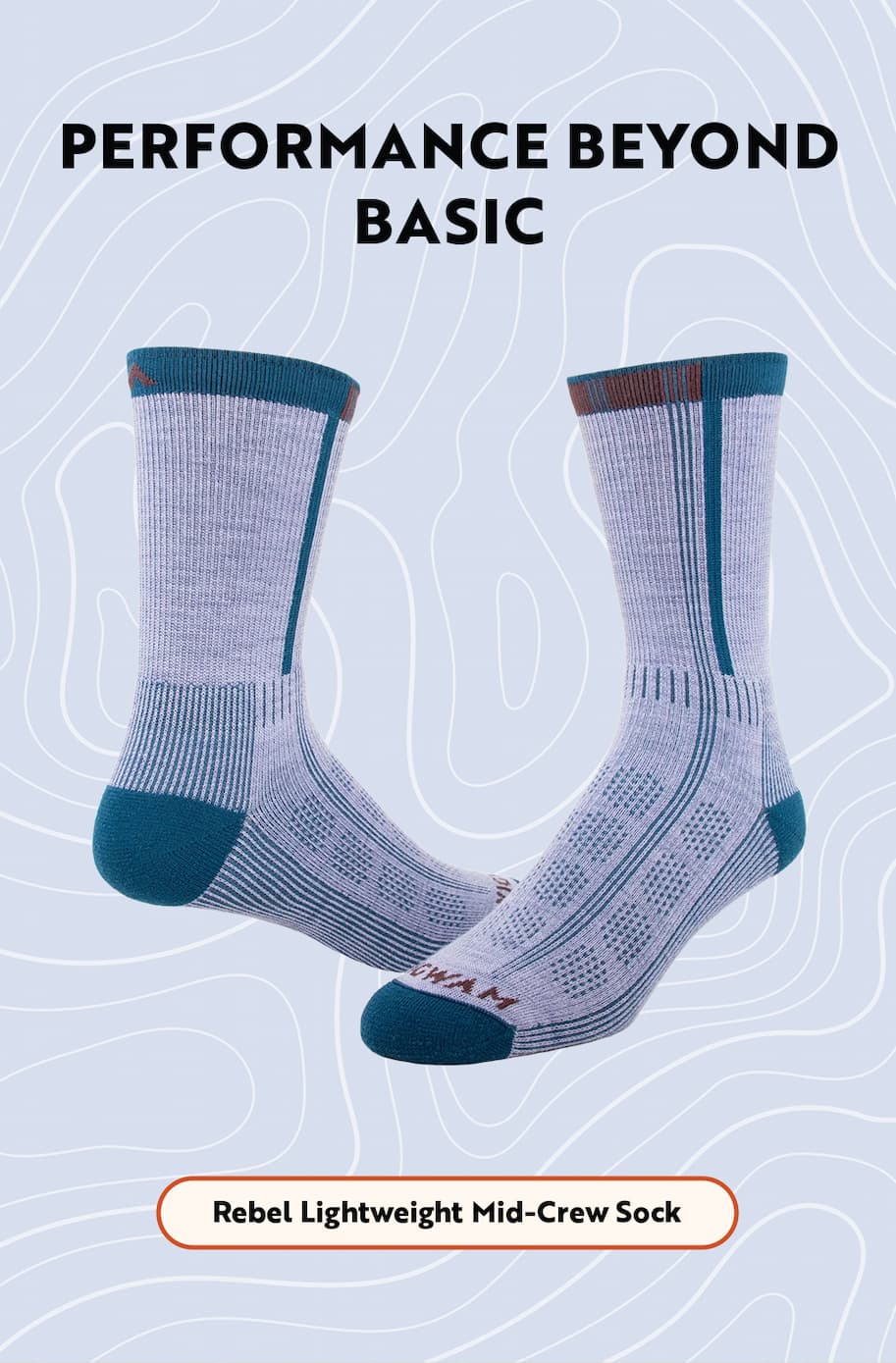 Rebel Lightweight Mid-Crew Sock