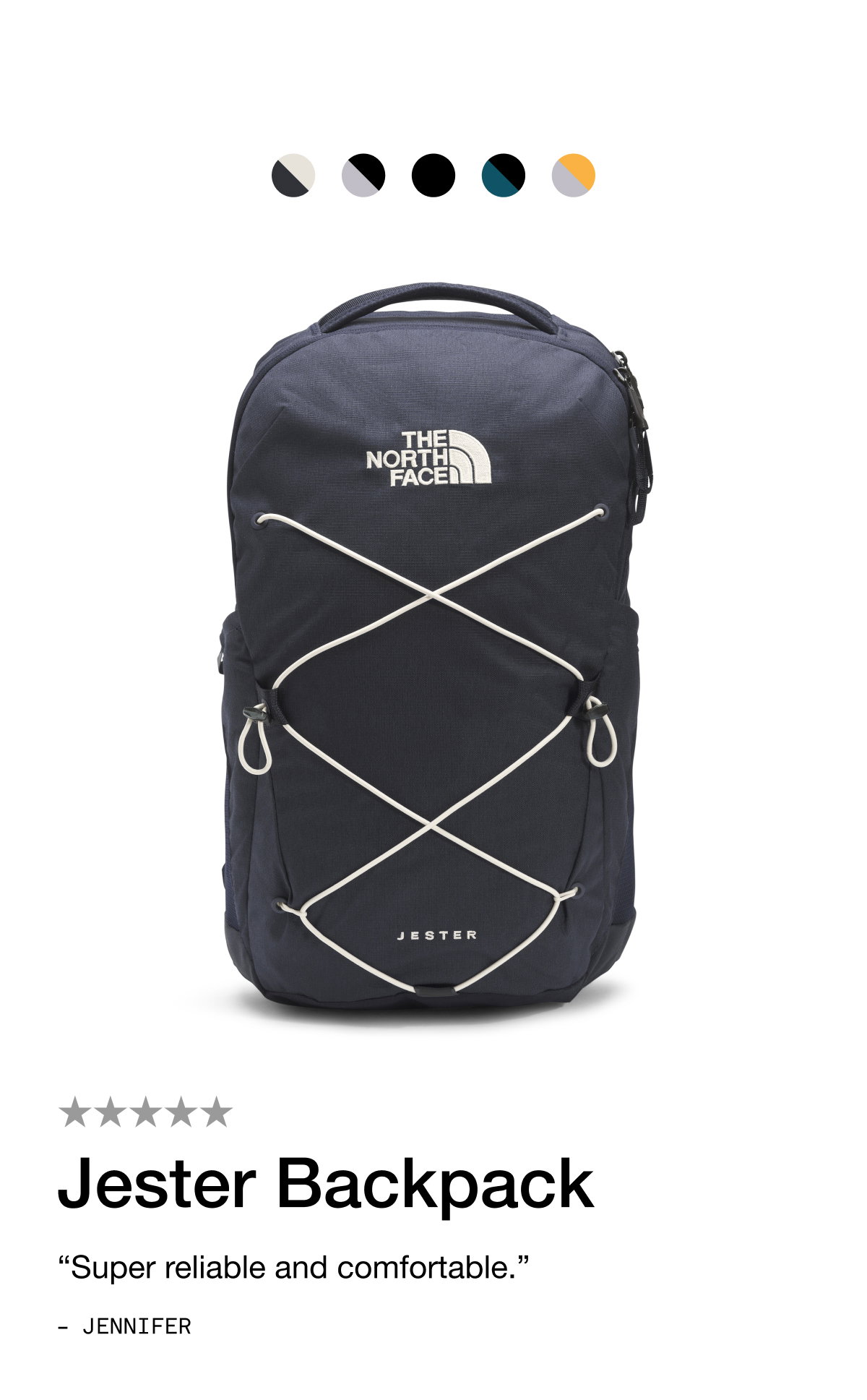 Jester Backpack “Super reliable and comfortable.”– Jennifer
