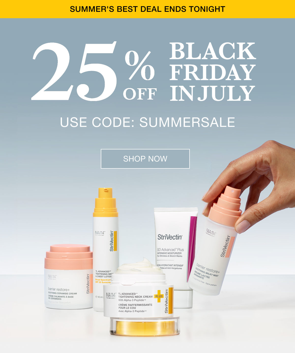 Black Friday in July 25% Off Sitewide for Strivectin Products with code SUMMERSALE