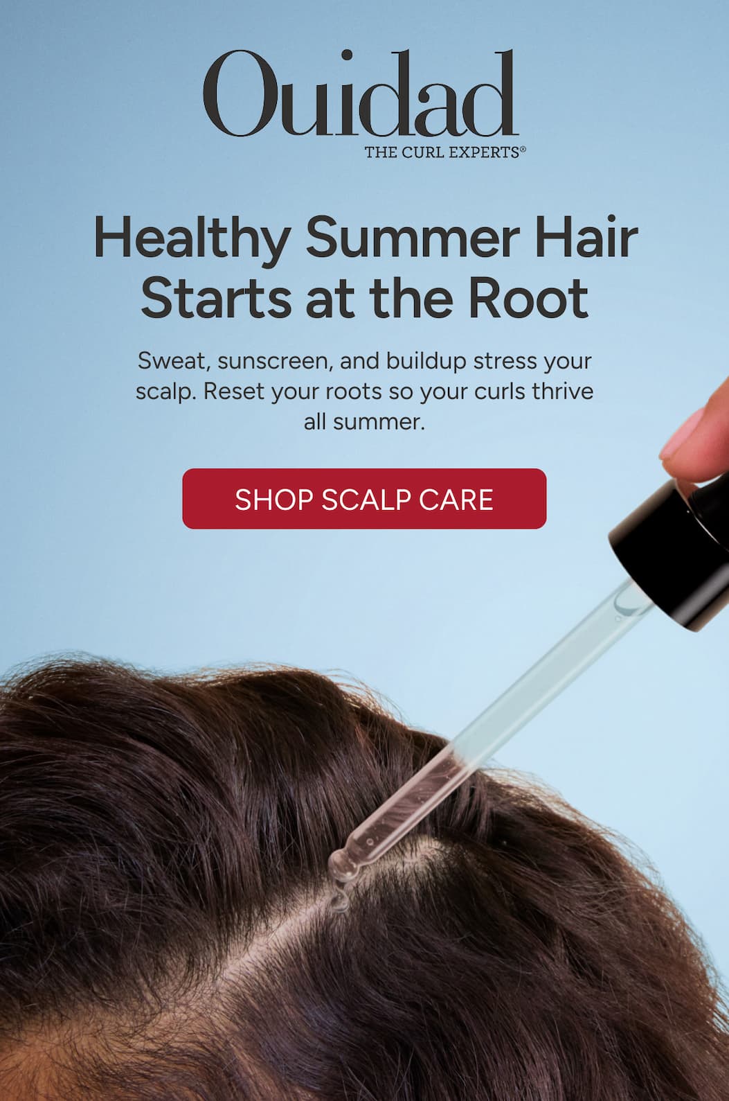 Healthy Summer Hair Starts at the Root - Sweat, sunscreen, and buildup stress your scalp. Reset your roots so your curls thrive all summer. - Shop Scalp Care