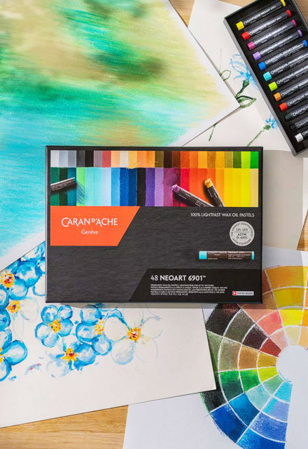 Boîte de 48 Pastels à la cire et à l'huile NEOART 6901 - Caran d'Ache