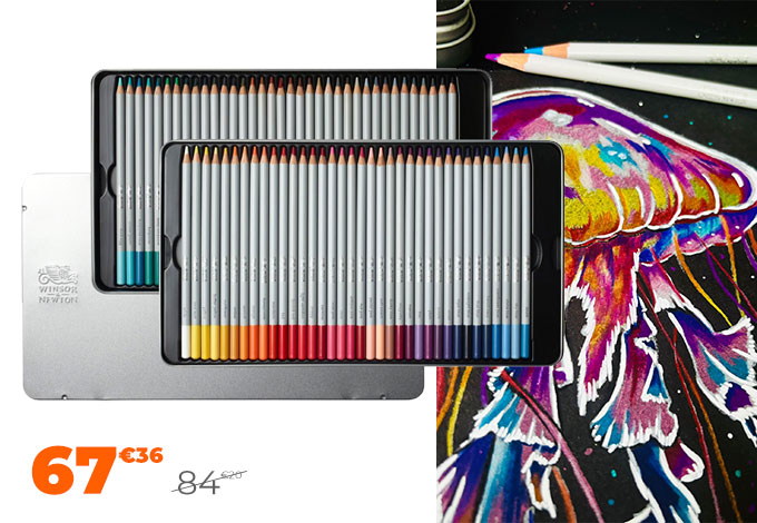 Crayons de couleur Studio Collection 72 pcs - Winsor & Newton