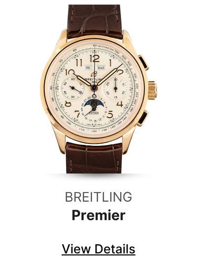 Pre-Owned Breitling Premier B25 Datora 42 18k Red Gold
