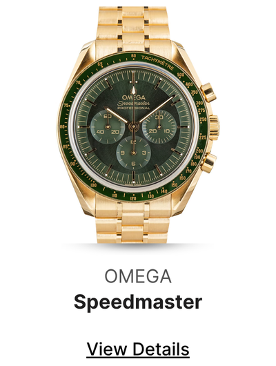 Pre-Owned Omega Speedmaster Moonwatch Professional Moonshine Gold Green Dial