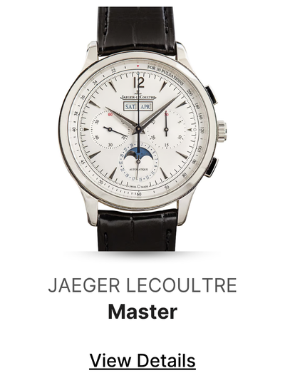 Used Jaeger LeCoultre Master Control Chronograph Calendar Q4138420 Silver Dial