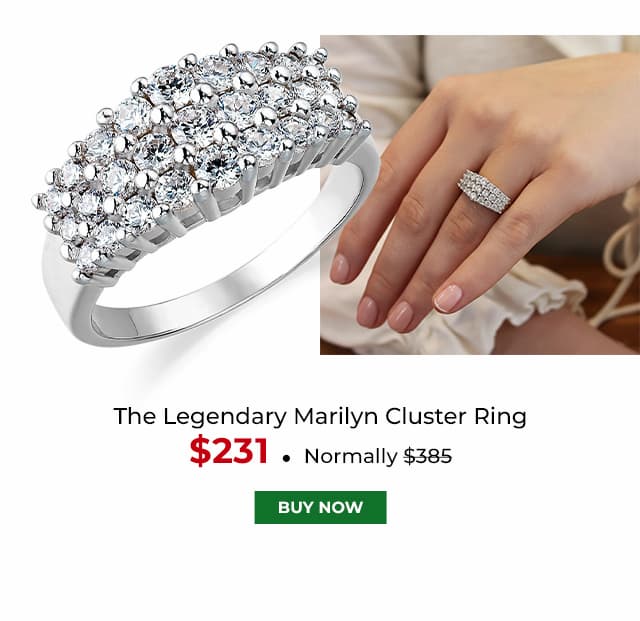 The Legendary Marilyn Cluster Ring Platinum Clad