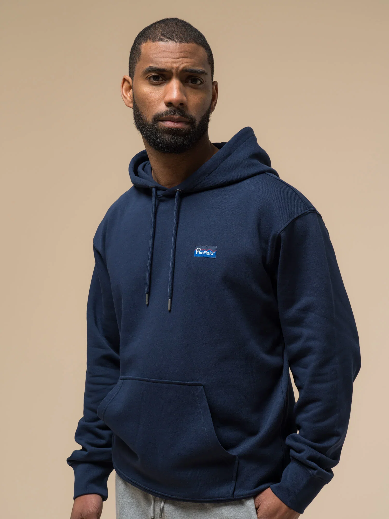 Original Logo Hoodie in Navy Blue