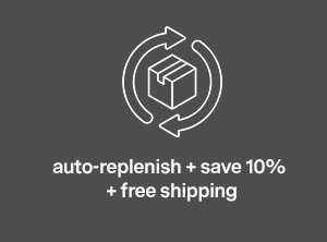 auto-replenish + save 10% + free shipping