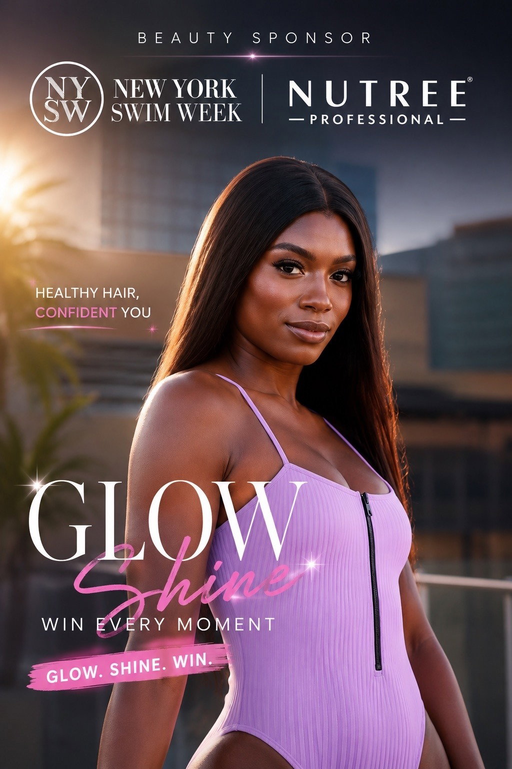 Nutree Professional — Beauty Sponsor, New York Swim Week — Glow. Shine. Win.