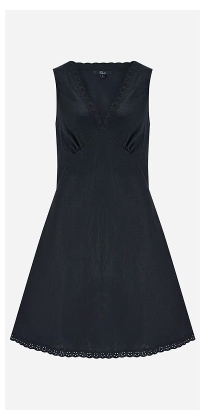 Bex Dress In Black Linen