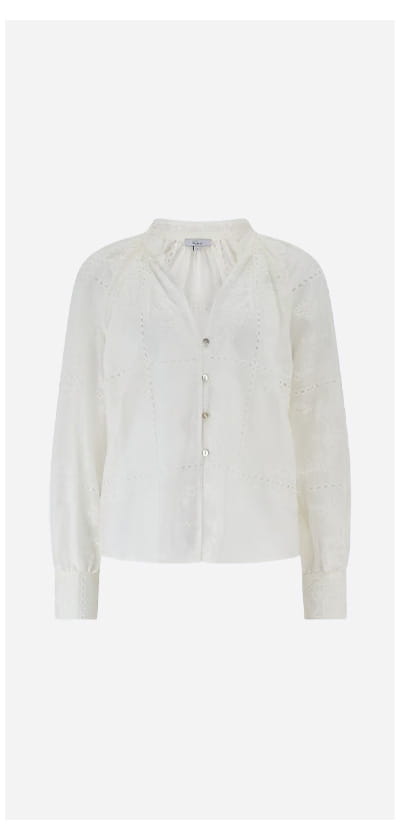 Francine Blouse In Ivory Hankerchief