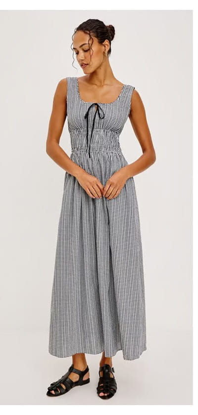 Jodie Dress In Black Gingham