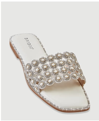 Shop Gemstone Cutout Band Slide Sandals
