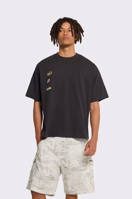 Camiseta casual polinesia camiseta bicolor des hombre