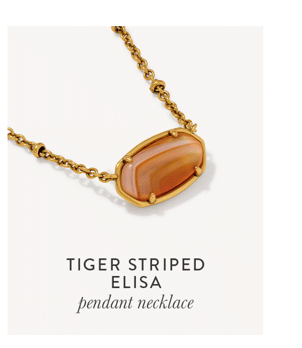 Tiger striped elisa pendant necklace