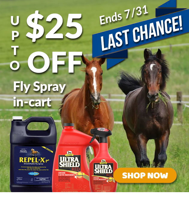 Up to $25 off fly spray in-cart! Last chance, ends 7/31/26.