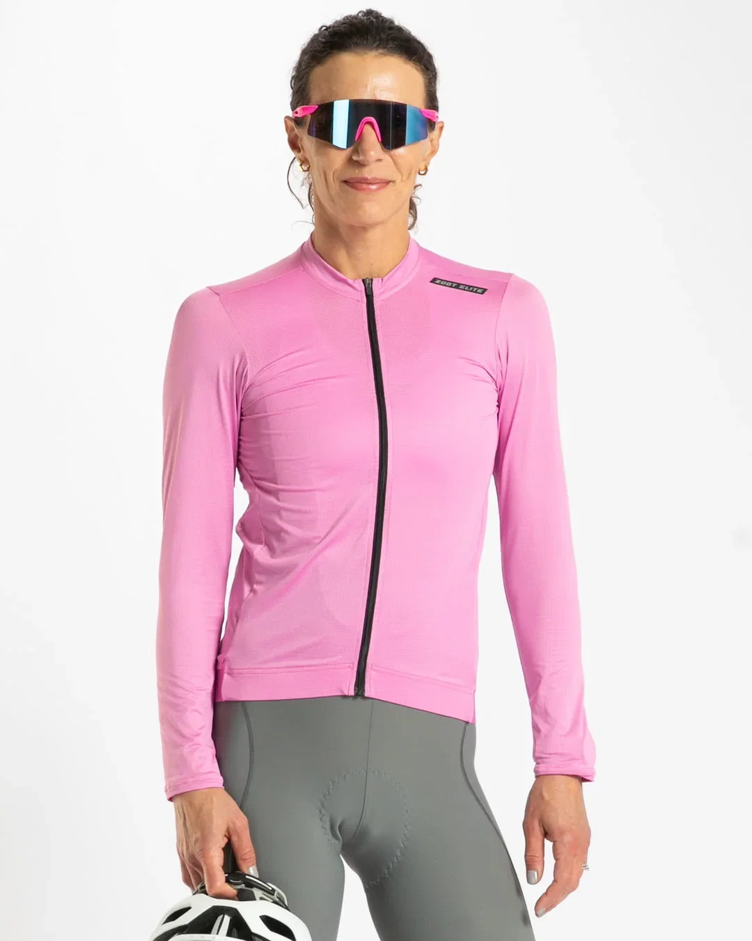 Image of Women's Elite Cycle Ls Aero Jersey - Pink Sunset