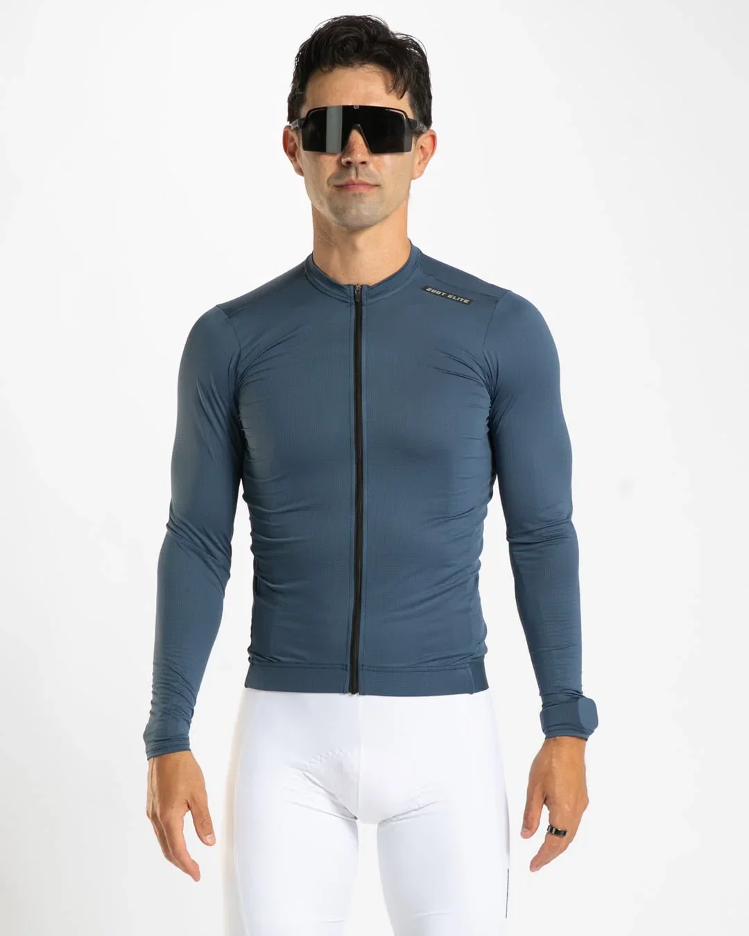 Image of Men's Elite Cycle Ls Aero Jersey - Indigo