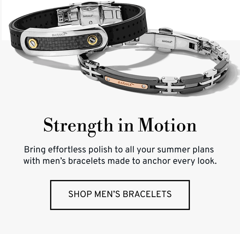 Men's mixed-material bracelets. Strength in Motion. Made to anchor every look. Click to Shop Men's Bracelets