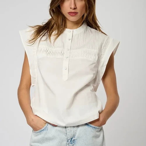 Chemise Manches Courtes EDDA en coton blanc 