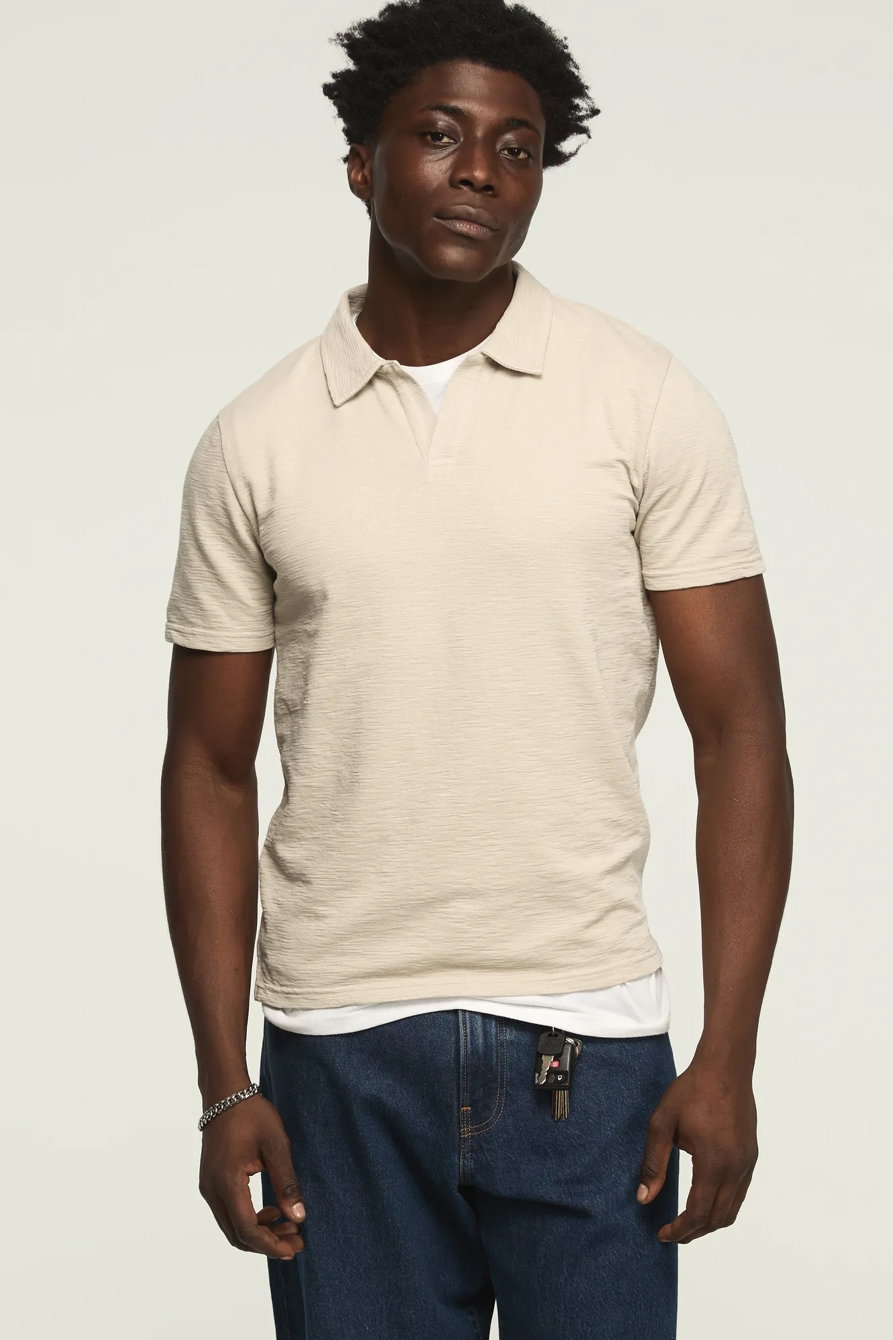 Image of Lucky Brand Jacquard Slub Jersey Shirt - Men's Clothing Outerwear Shirt Jackets in Four Leaf Clover
