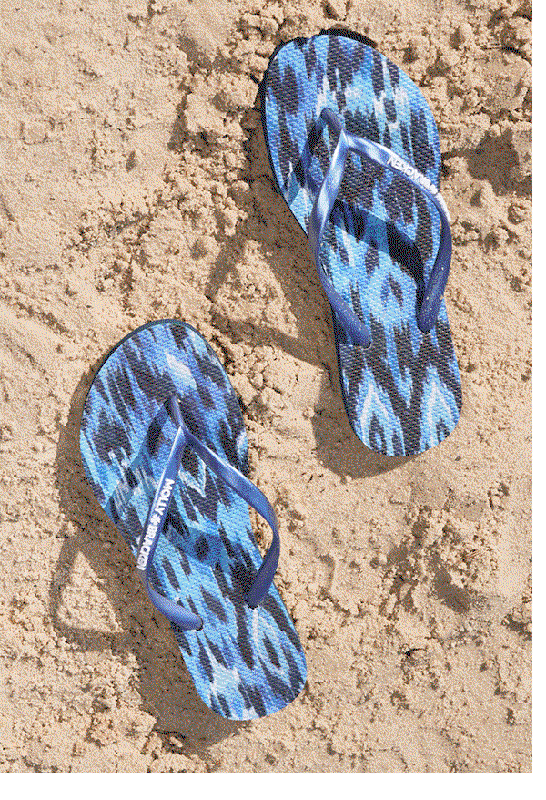 Les tongs imprimé Indigo