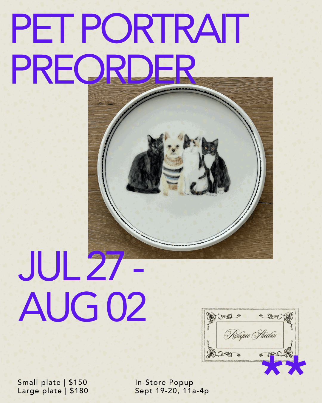 Pet Portrait Preorder by Relique Studios | A.MANO Brooklyn