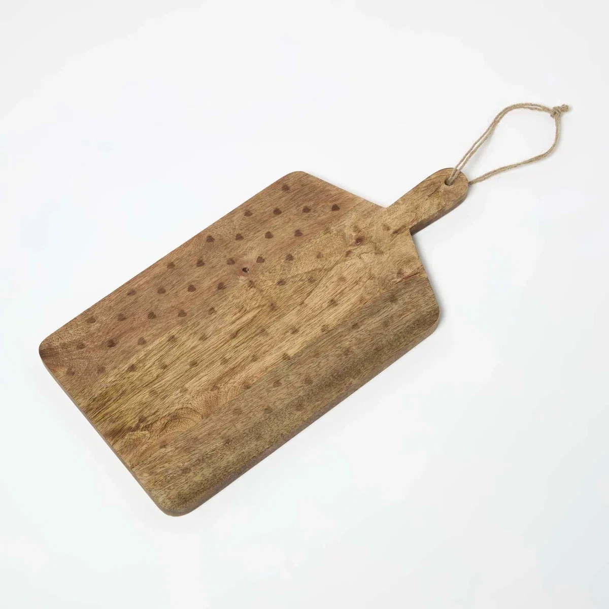 Image of Etched Heart Mango Wood Chopping Board