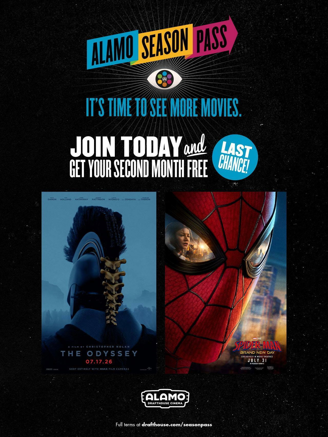 Join Alamo Season Pass and get your second month on us
